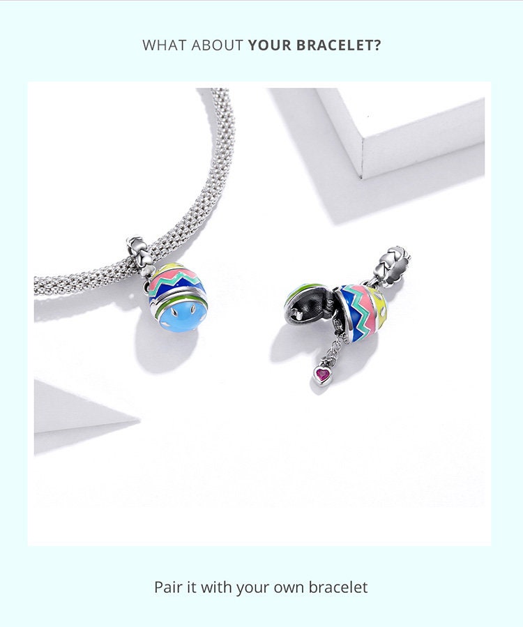 Easter Bracelet Charm Lucky Egg Charm