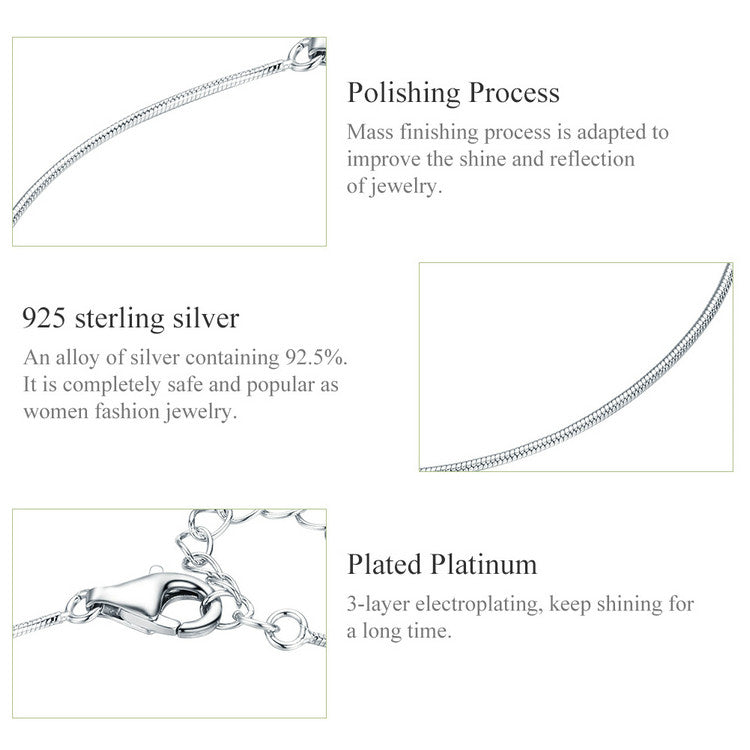 Slim Serpentine Sterling Silver Bracelet
