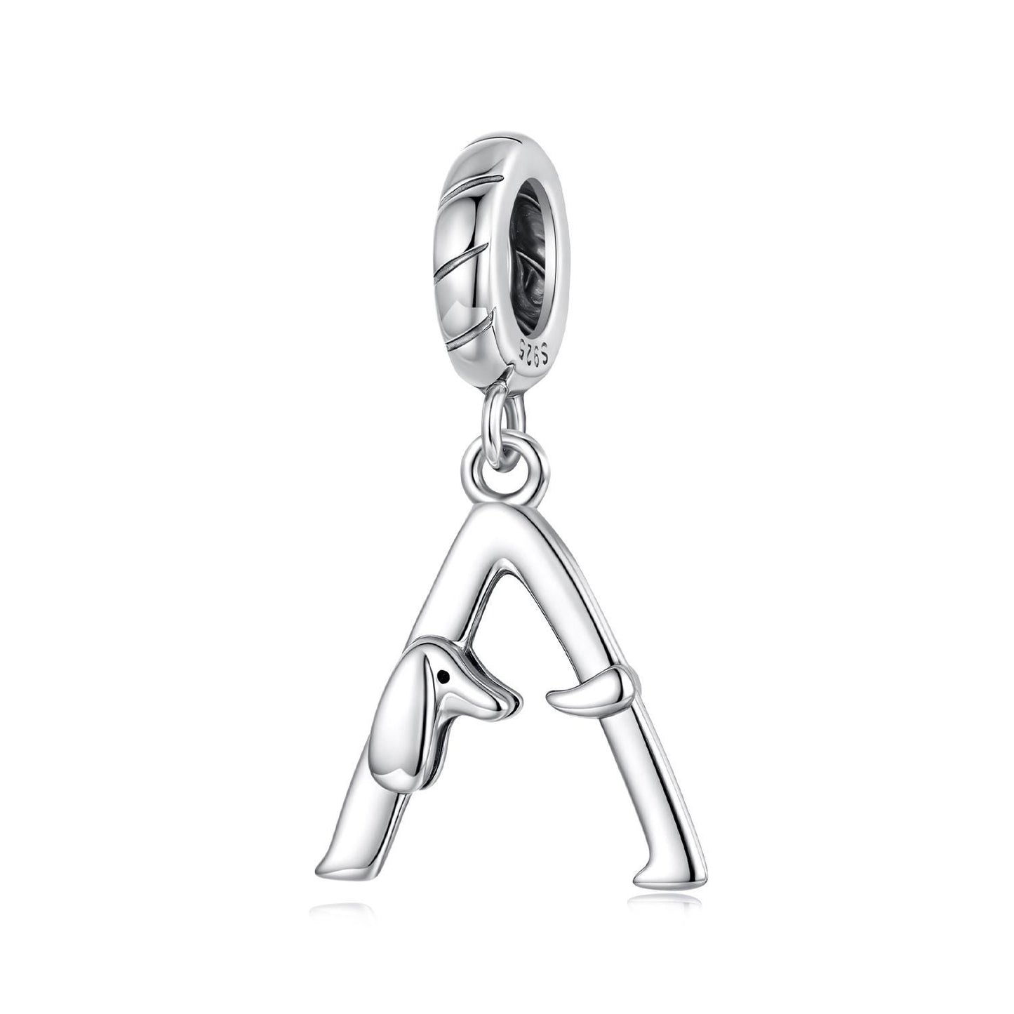 Dachshund Letter Pendant Charm