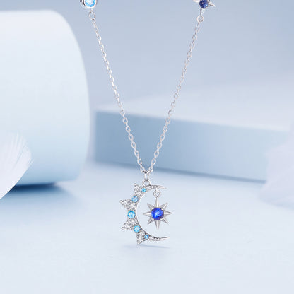 Crescent Moon Burst Necklace