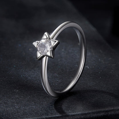 Star-Shaped Moissanite Ring