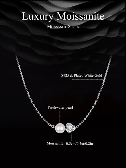Rose Design Moissanite Necklace