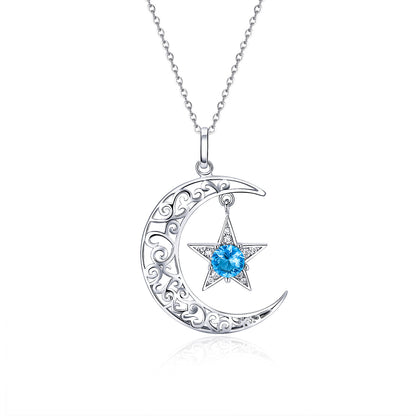 Glittering Cosmos Sterling Silver Necklace