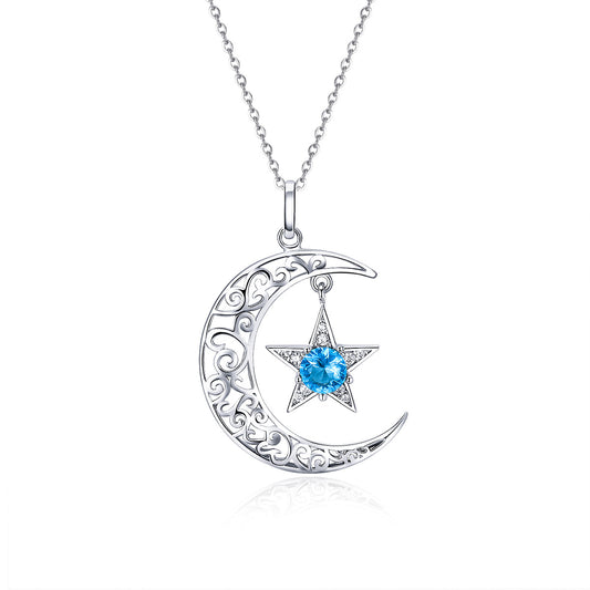 Glittering Cosmos Sterling Silver Necklace