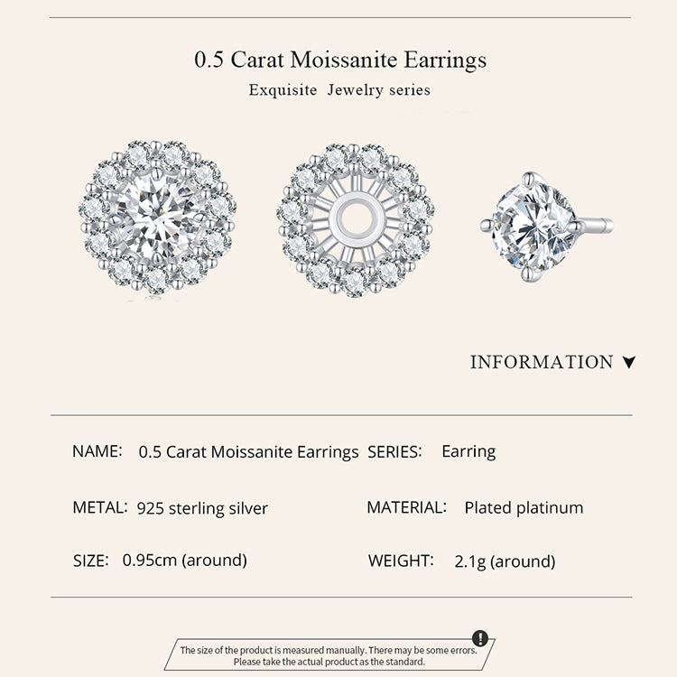 0.5ct Moissanite Studs