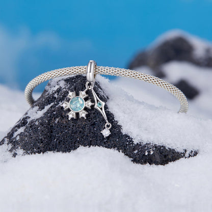Starburst Snowflake Pendant Charm