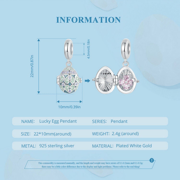 Lucky Egg Pendant Charm