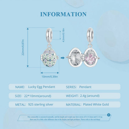 Lucky Egg Pendant Charm