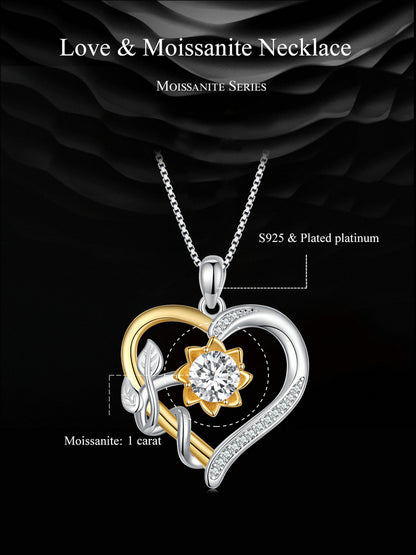 Heart-Shaped Moissanite Necklace