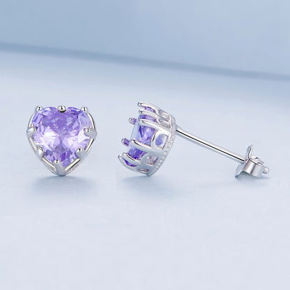 February Birthstone Stud Earrings