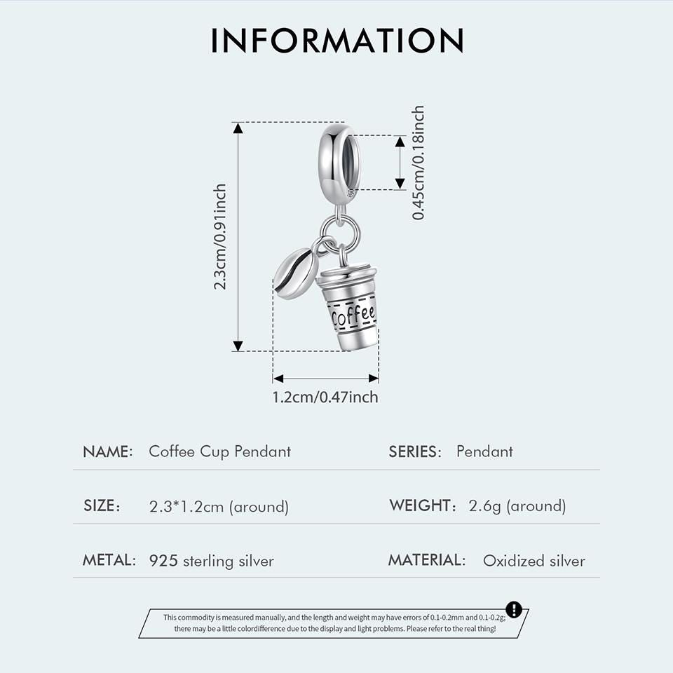 Coffee Cup Pendant Charm