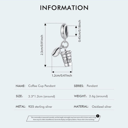 Coffee Cup Pendant Charm