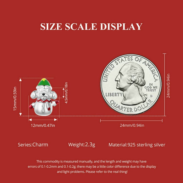 Christmas Snowman Puppy Charm
