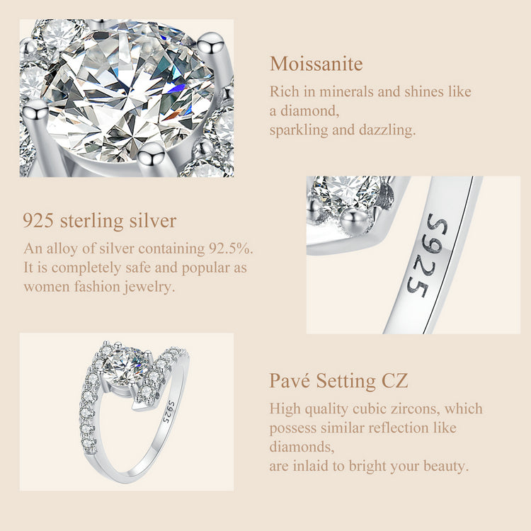 1 Carat Fashion Moissanite Ring