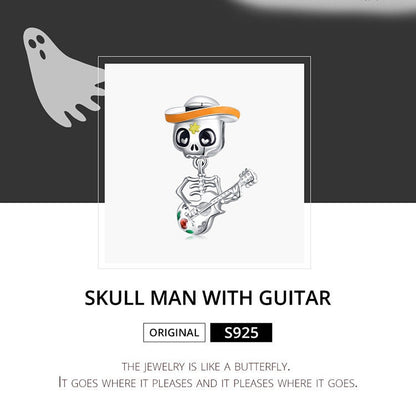 Halloween Theme Guitar Skull Charm