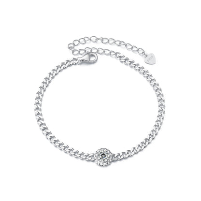 Round-Cut Moissanite Bracelet