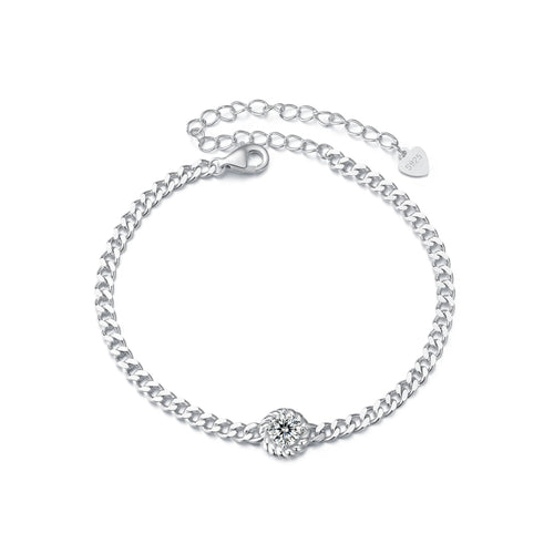 Round-Cut Moissanite Bracelet