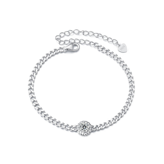 Round-Cut Moissanite Bracelet