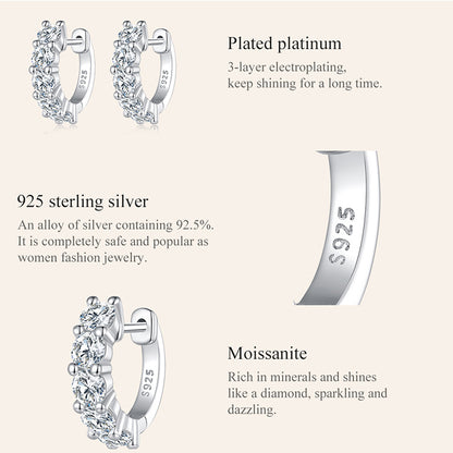 Sparkling Moissanite Ear Climbers