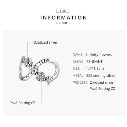 Infinity Flowers Charm