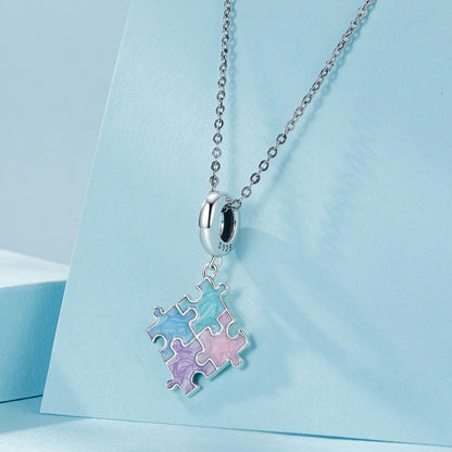 Jigsaw Puzzle Pendant Charm