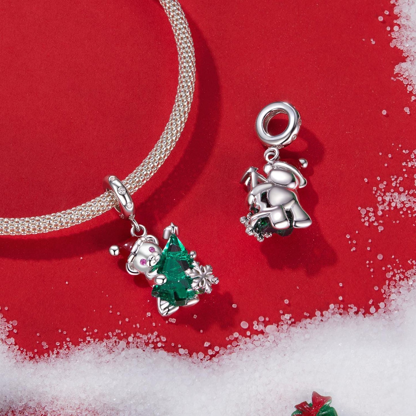 Christmas Bear Pendant Charm