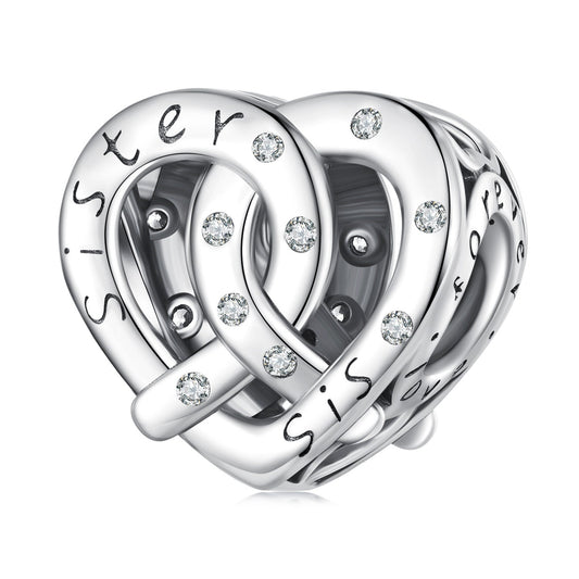 Sister Heart Bead Charm