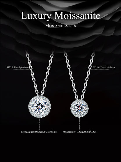 0.5 Carat Sparkling Moissanite Necklace