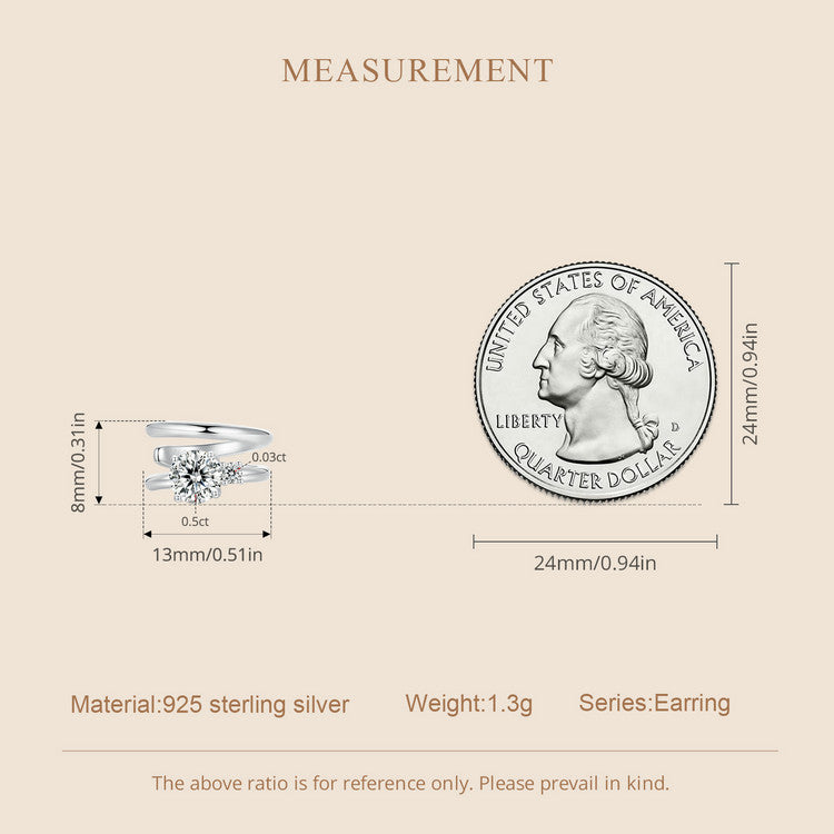 Double-Layer Moissanite Ear Cuffs