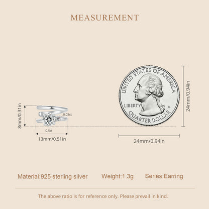 Double-Layer Moissanite Ear Cuffs