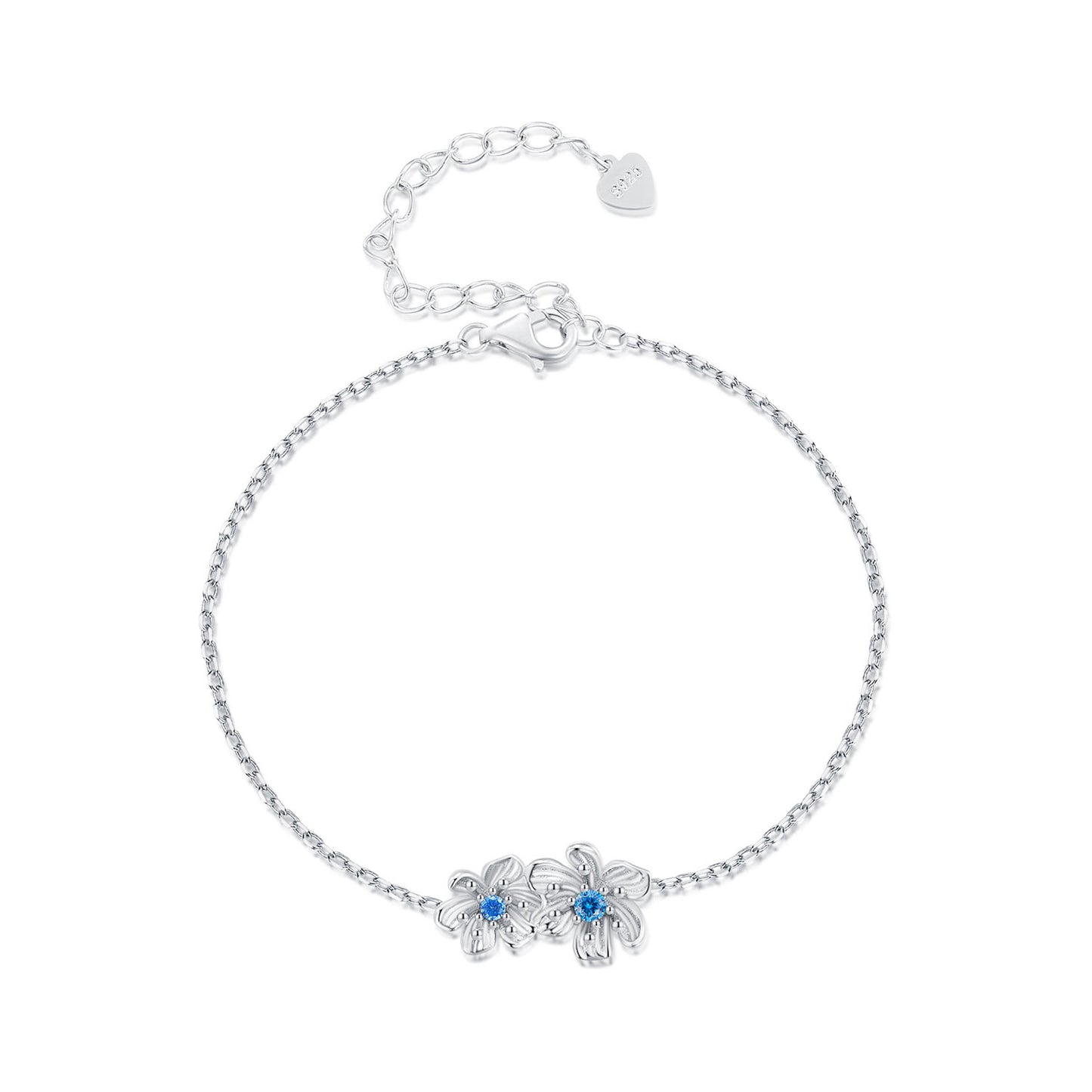 Blue Floral Bracelet