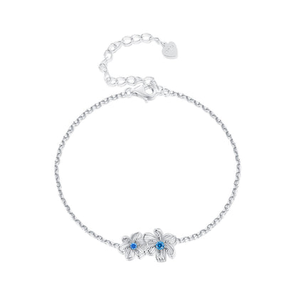 Blue Floral Bracelet