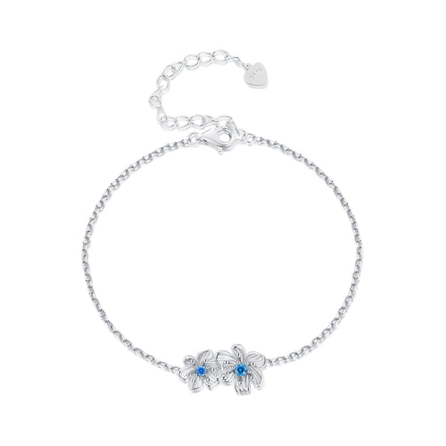 Blue Floral Bracelet