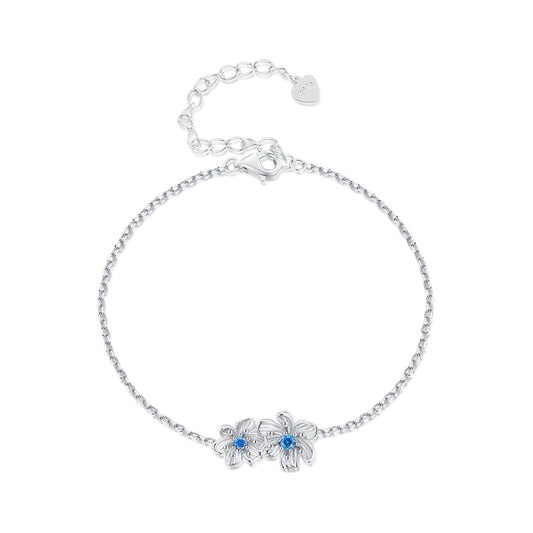 Blue Floral Bracelet