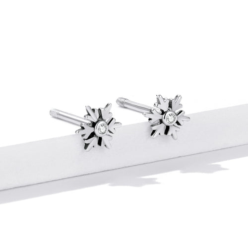 Snowflake Hoop Earrings