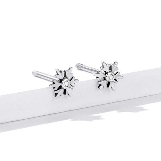 Snowflake Hoop Earrings