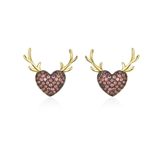 Deer Love Stud Earrings