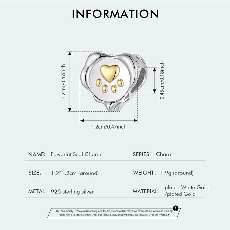 Pawprint Seal Charm