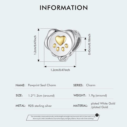 Pawprint Seal Charm