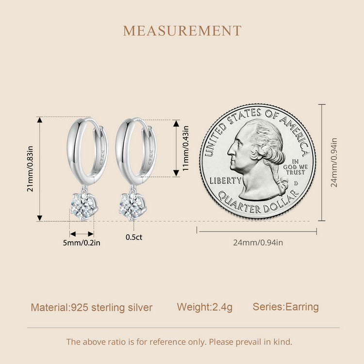 0.5ct Moissanite Ear Climbers