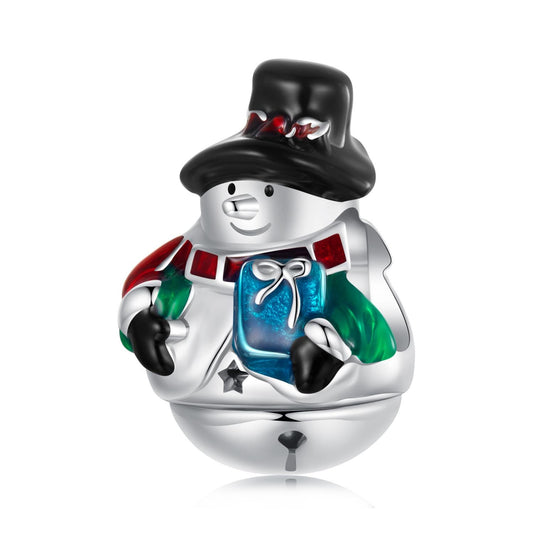 Christmas Bell Snowman Charm