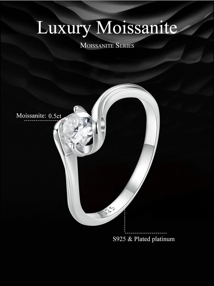 0.5 Carat Moissanite Ring