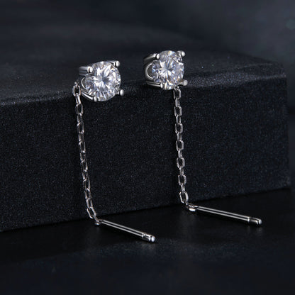 0.4ct Moissanite Threader Earrings