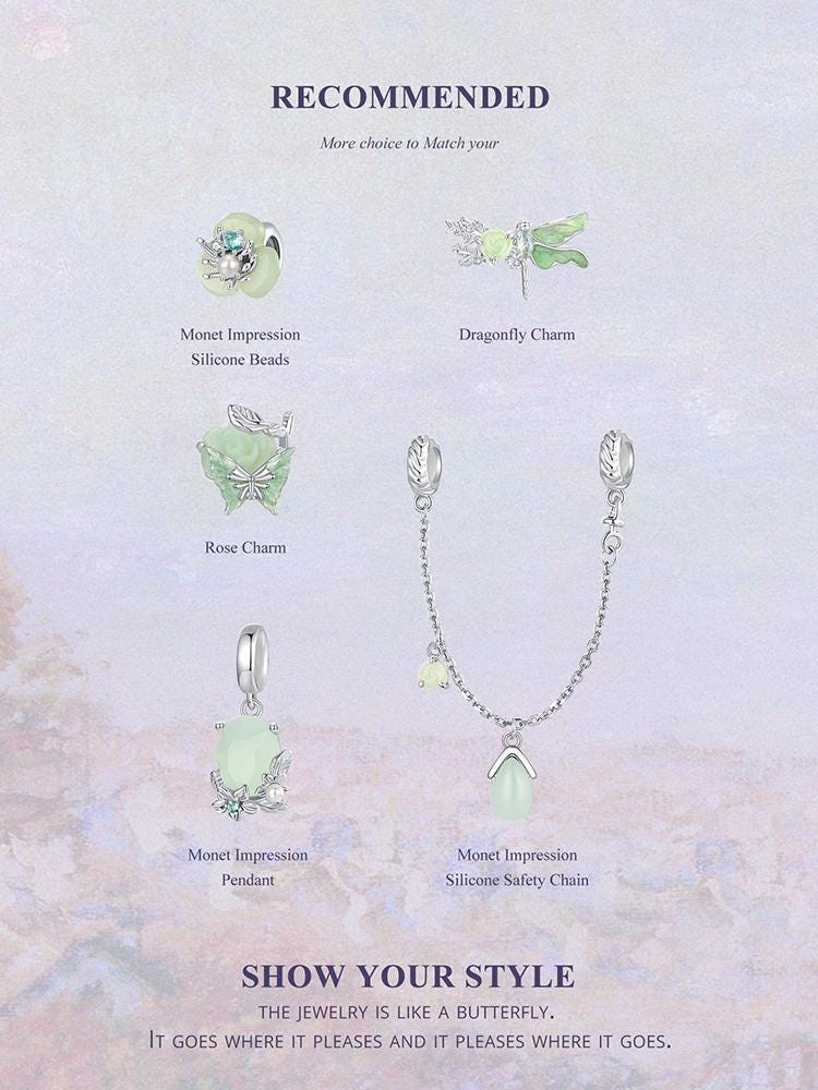 Monet Impression Pendant Charm