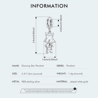 Dancing Star Pendant Charm