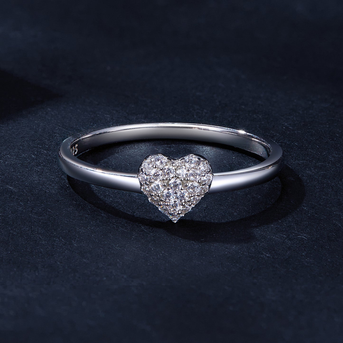 Heart-Shaped Moissanite Ring