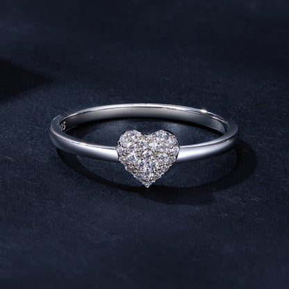 Heart-Shaped Moissanite Ring