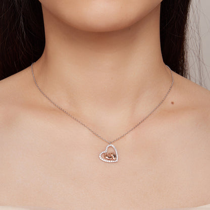 Heart and Paw Print Necklace