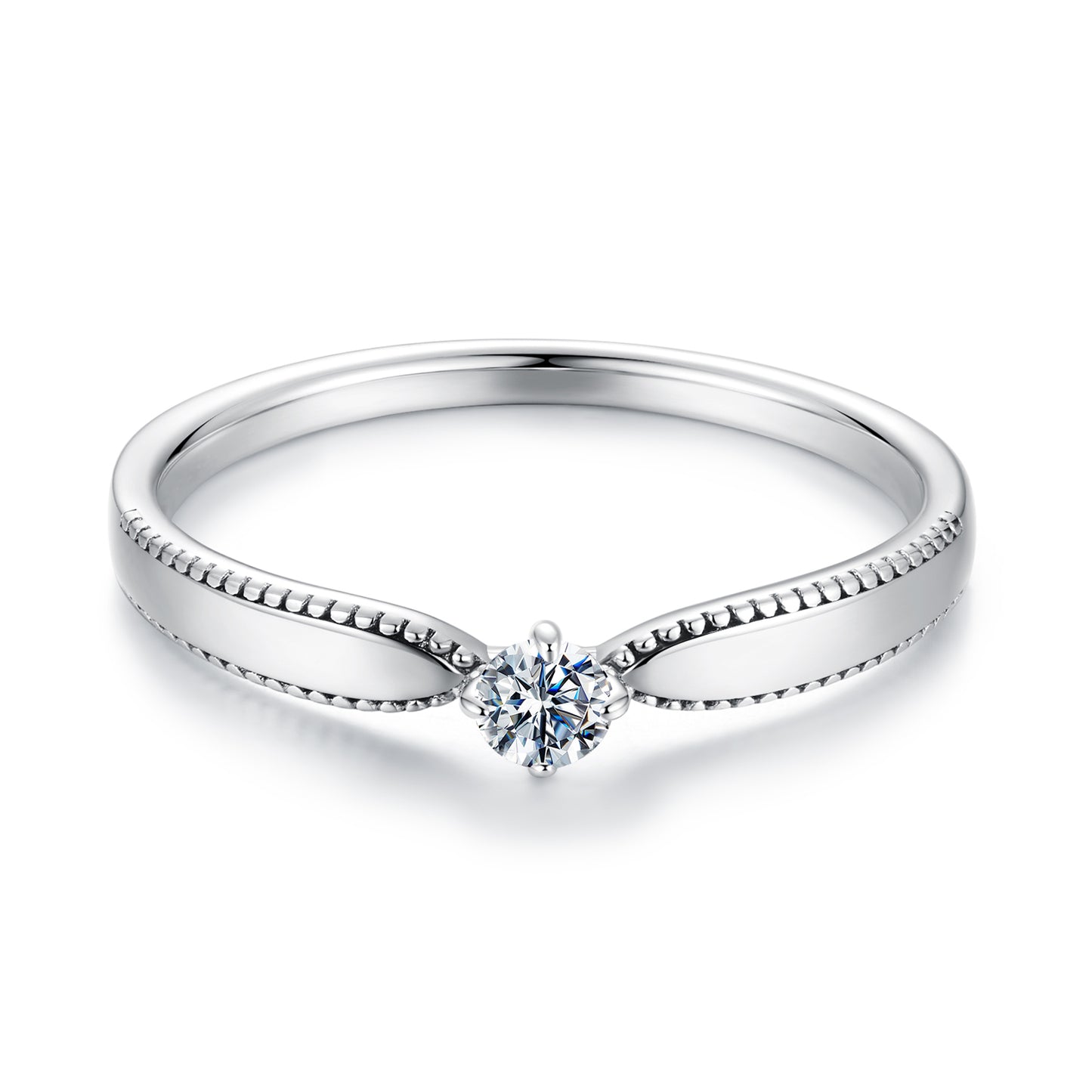 Elegant Sparkling Moissanite Ring