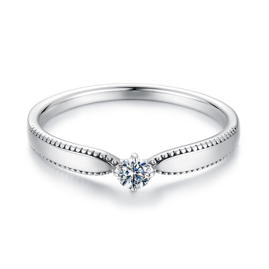Elegant Sparkling Moissanite Ring